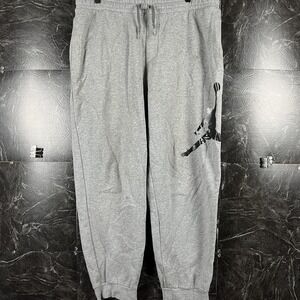 Jordan Nike Men's Grey Fleece Sweatpants Jogger Large